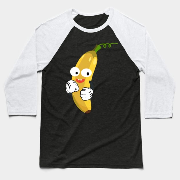 Happy Banana Tshirt Baseball T-Shirt by  Chirido_Bin